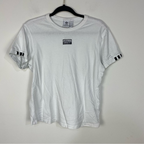 Adidas White short sleeve graphic tee top - Picture 1 of 3